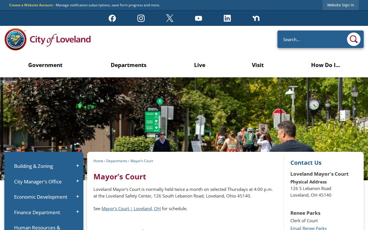 Loveland court records Mayor's Court official information