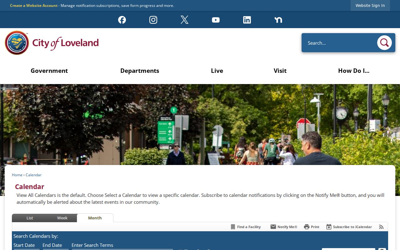 Loveland court records Mayor's Court calendar interface