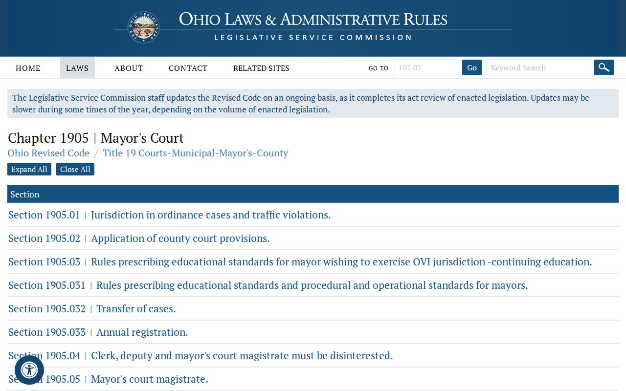Williamsburg court records Ohio Mayor's Court statute